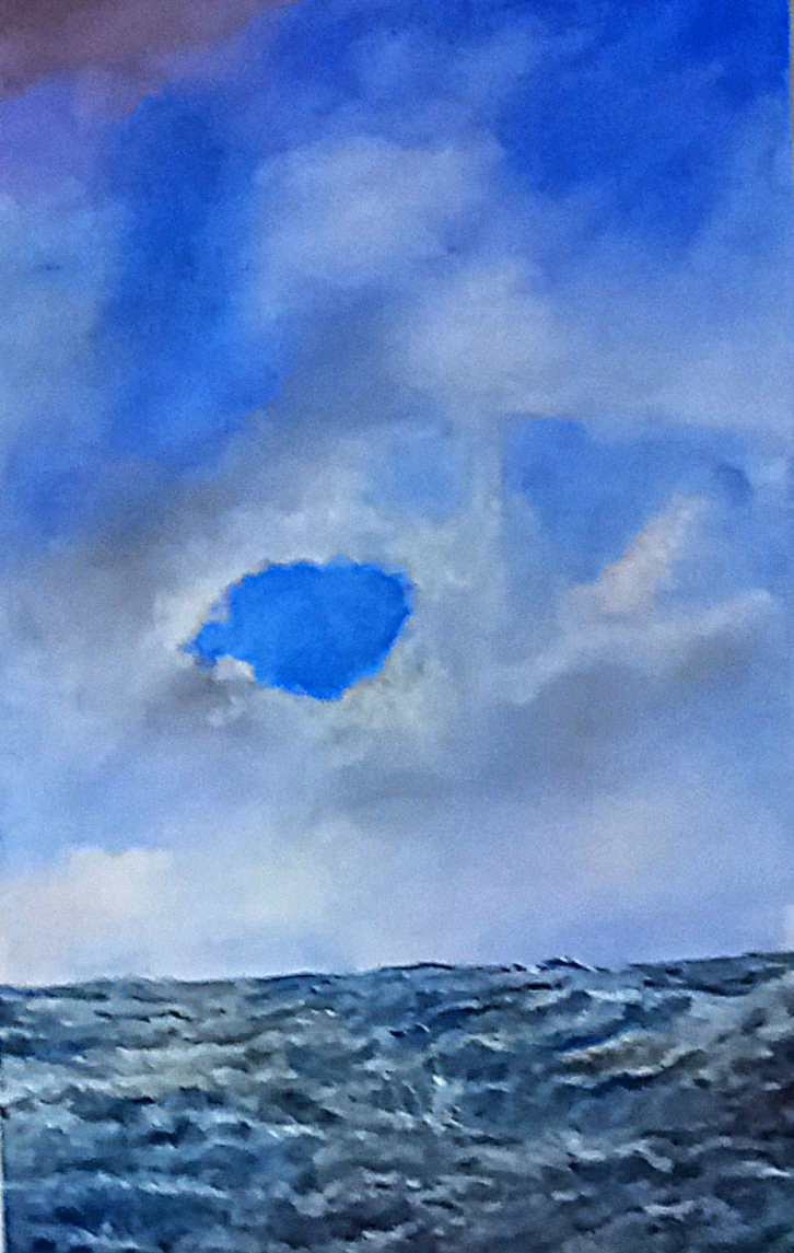 A hole within the clouds